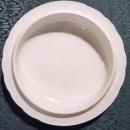 Antique Transferware Lid Gray-Blue Floral 8.75