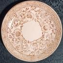 Antique HAWTHORN Brown Transfer Underplate British Anchor Pottery 1880s