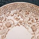 Antique HAWTHORN Brown Transfer Underplate British Anchor Pottery 1880s