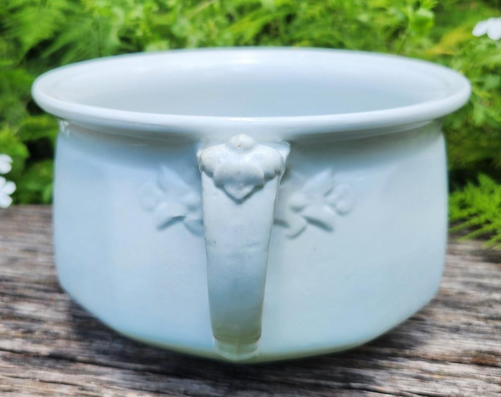 Antique Meakin White Ironstone Chamber Pot 1890s