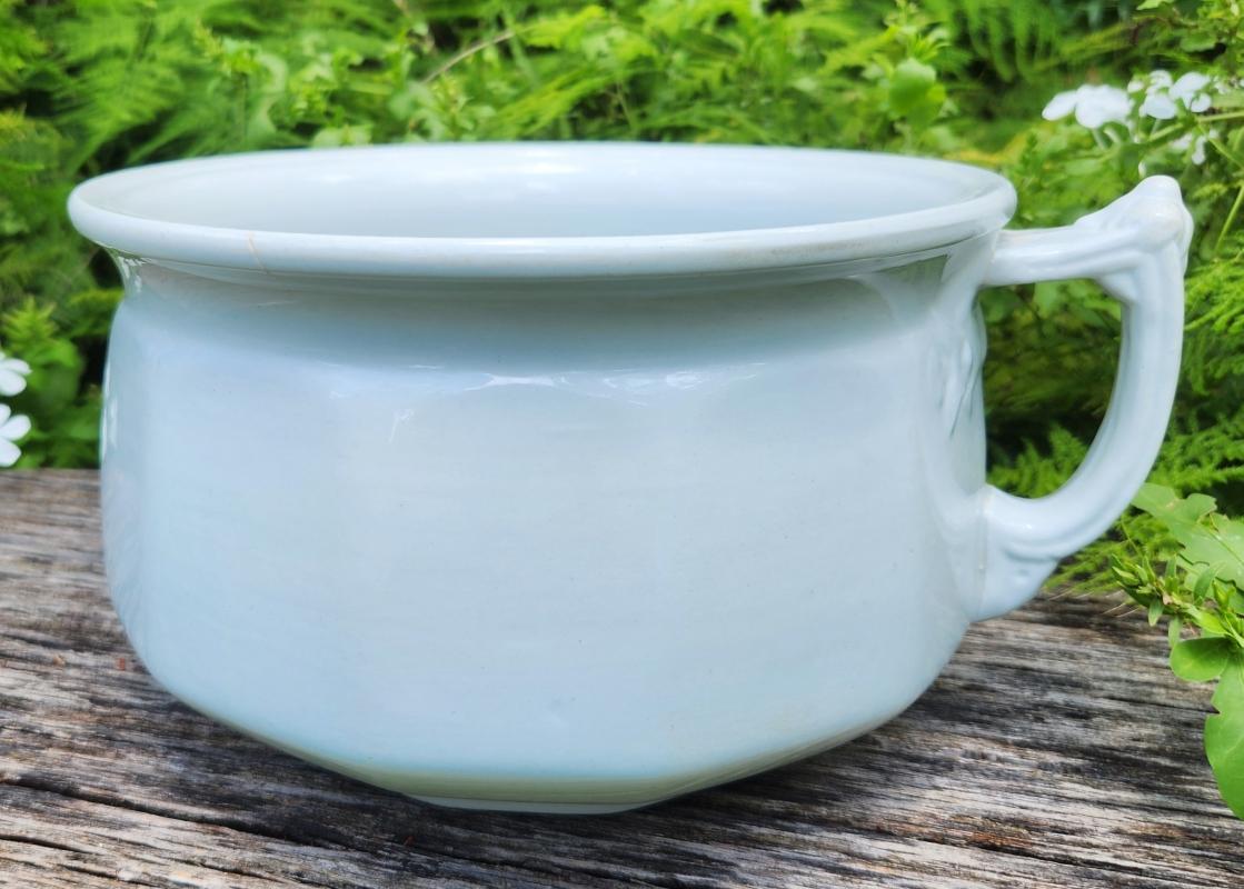 Antique Meakin White Ironstone Chamber Pot 1890s