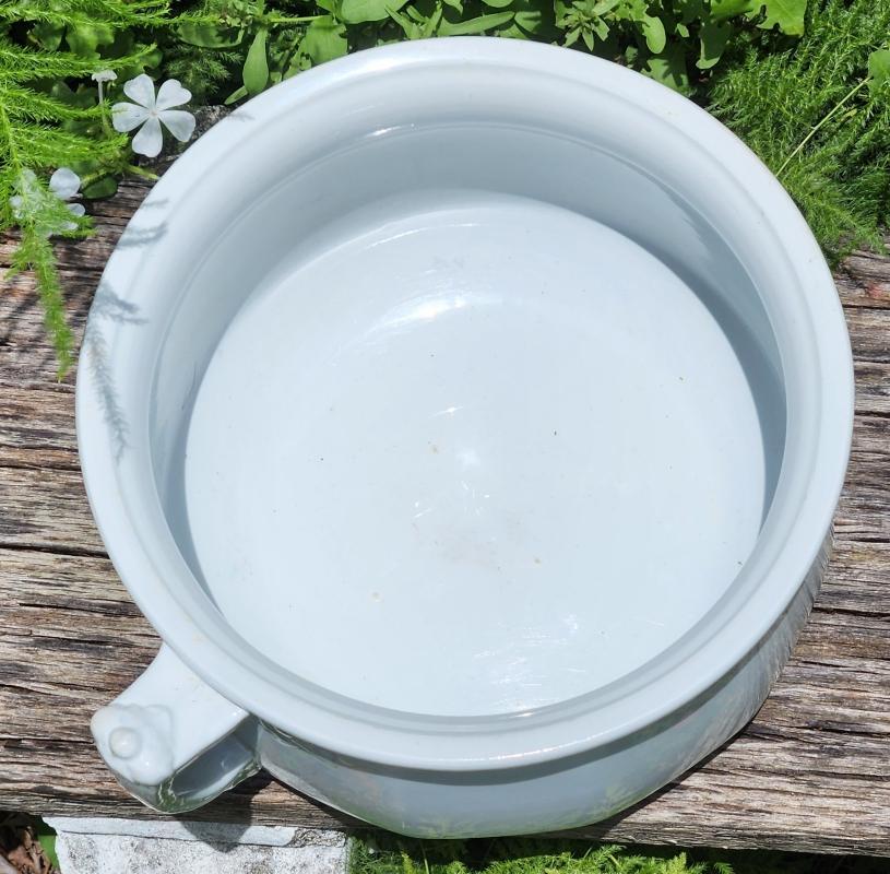 Antique Meakin White Ironstone Chamber Pot 1890s