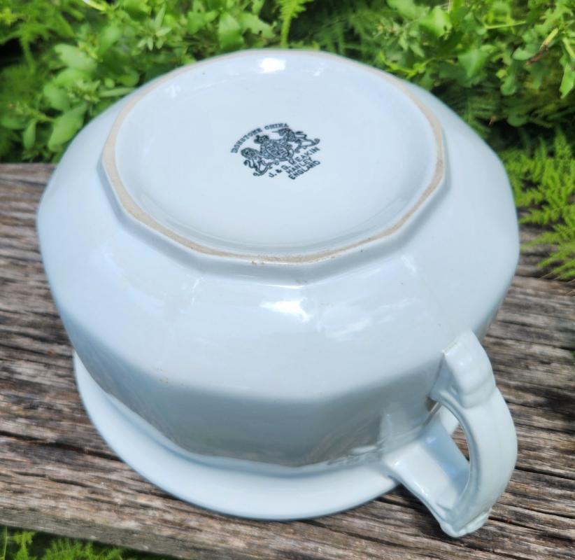 Antique Meakin White Ironstone Chamber Pot 1890s