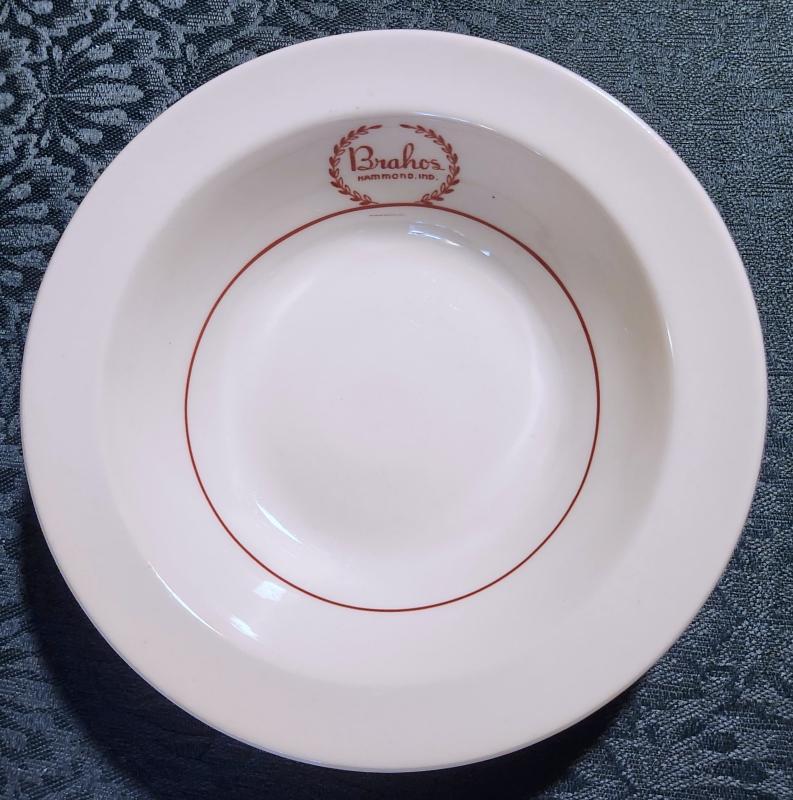 Antique BRAHOS Coffee Shop Bowl Hammond Indiana 1928-30