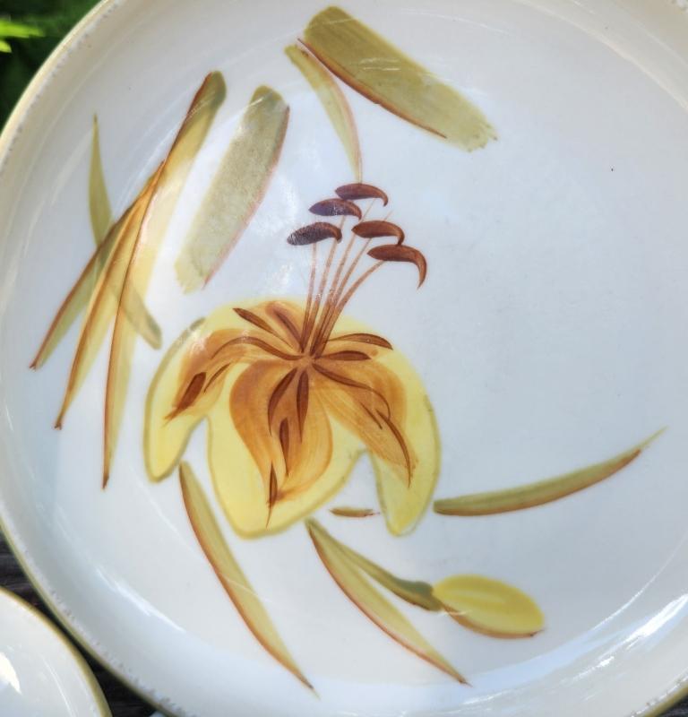 Vintage Winfield TIGER IRIS/LILY Plate Pair California MCM
