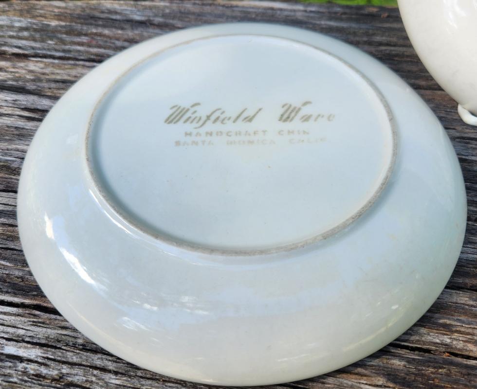 Vintage Winfield TIGER IRIS/LILY Plate Pair California MCM