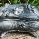 Antique Art Nouveau Jewelry Casket Silverplated Ca. 1900