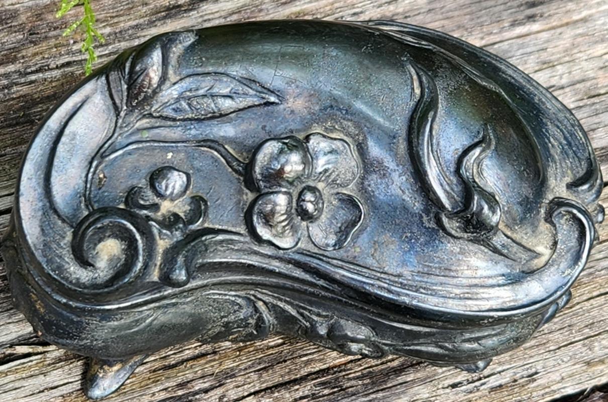 Antique Art Nouveau Jewelry Casket Silverplated Ca. 1900
