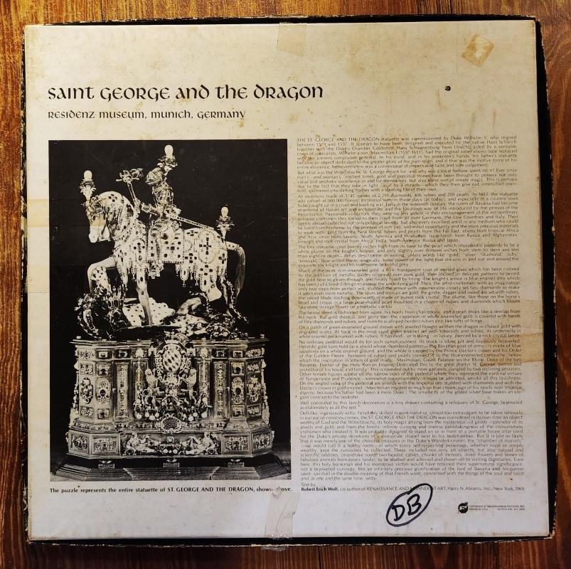 Vintage Springbok #PZL2024 ST. GEORGE/DRAGON Jigsaw Puzzle w/Box Complete 1969