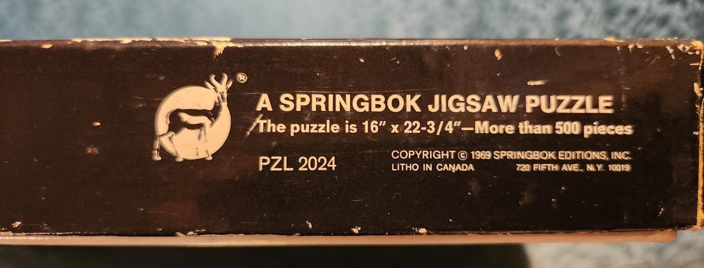 Vintage Springbok #PZL2024 ST. GEORGE/DRAGON Jigsaw Puzzle w/Box Complete 1969
