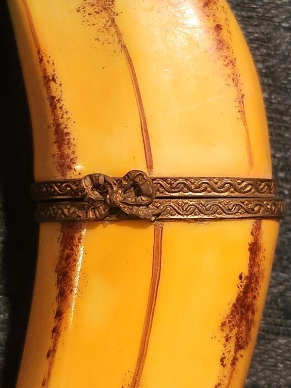 Vintage Banana Limoges Trinket Box Parry Vieille Signed