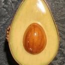 Vintage Avocado Limoges Trinket Box Signed