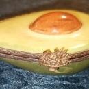 Vintage Avocado Limoges Trinket Box Signed
