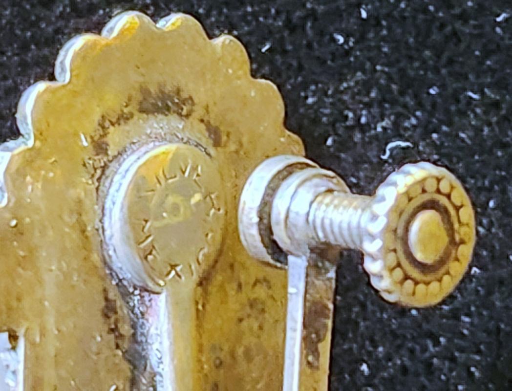 Vintage Mexican Silver Earrings Green Masks Signed