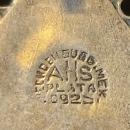 Vintage Mexican Sterling Earrings Green Masks Signed