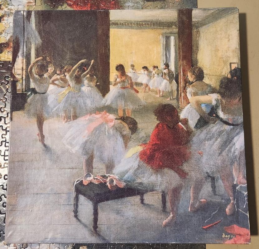Vintage Jigsaw Puzzle Degas ECOLE DE DANSE 500+ Pcs Complete Fine Art