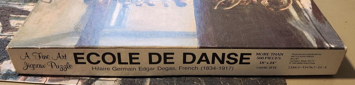 Vintage Jigsaw Puzzle Degas ECOLE DE DANSE 500+ Pcs Complete Fine Art
