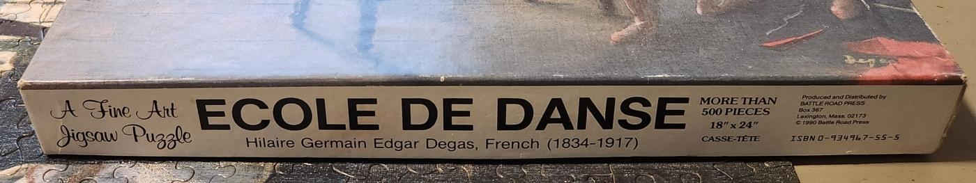 Vintage Jigsaw Puzzle Degas ECOLE DE DANSE 500+ Pcs Complete Fine Art