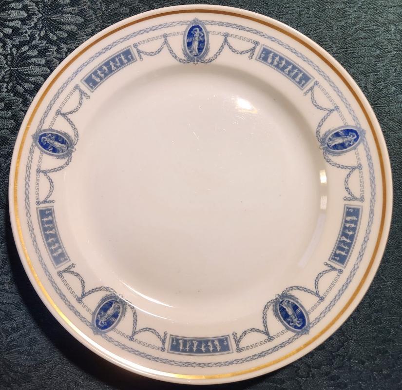 Antique Maddock Restaurant Plate #65834 Blue Classical Women 10
