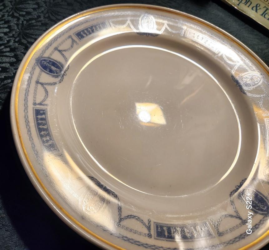 Antique Maddock Restaurant Plate #65834 Blue Classical Women 10