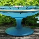 Antique Westmoreland ROSE/TRELLIS Comport Bermuda Blue 1920s