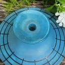 Antique Westmoreland ROSE/TRELLIS Comport Bermuda Blue 1920s