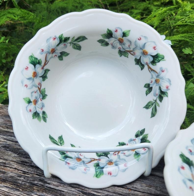 Vintage Syracuse DOGWOOD Bowl Pair Restaurant Ware 1969