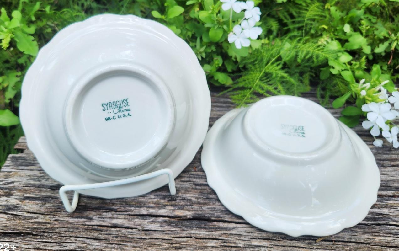 Vintage Syracuse DOGWOOD Bowl Pair Restaurant Ware 1969