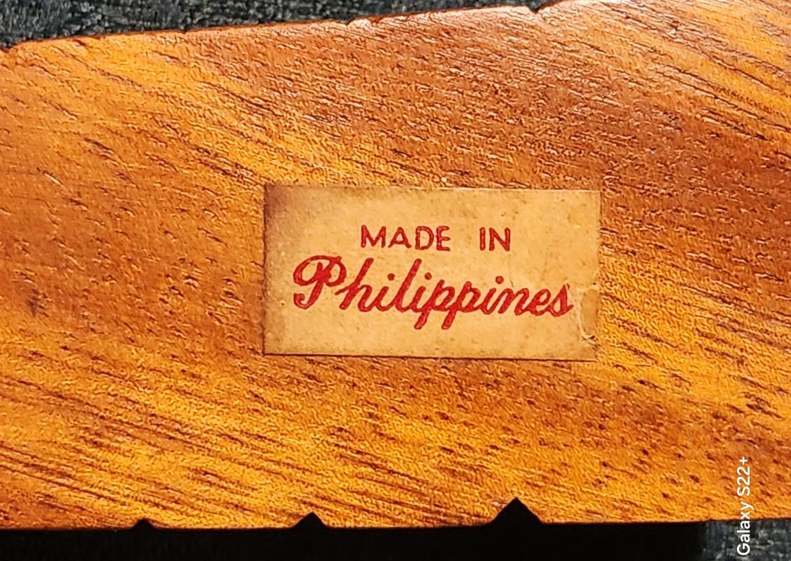 Vintage Tiki Monkeypod Wood Scoop Pair 1950s-60s Philippines