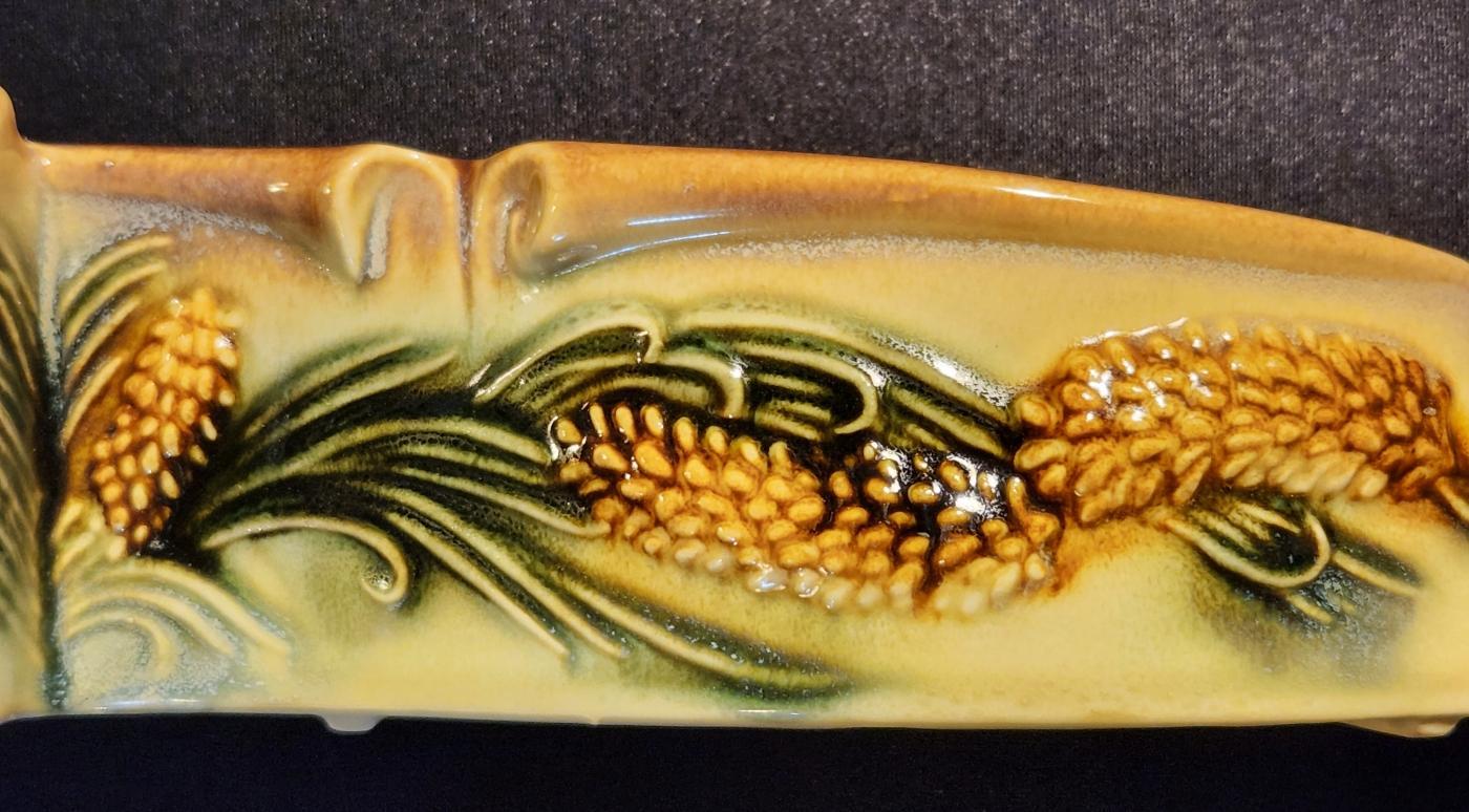 Vintage Hull Parchment/Pine Window Box/Planter 1950s MCM