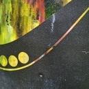 Modern Abstract Studio Vase TE88 Black/Iridescent Metallic 9.5