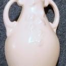 Vintage Shawnee Vase Matte Ivory Embossed Flowers 5.25