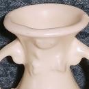 Vintage Shawnee Vase Matte Ivory Embossed Flowers 5.25