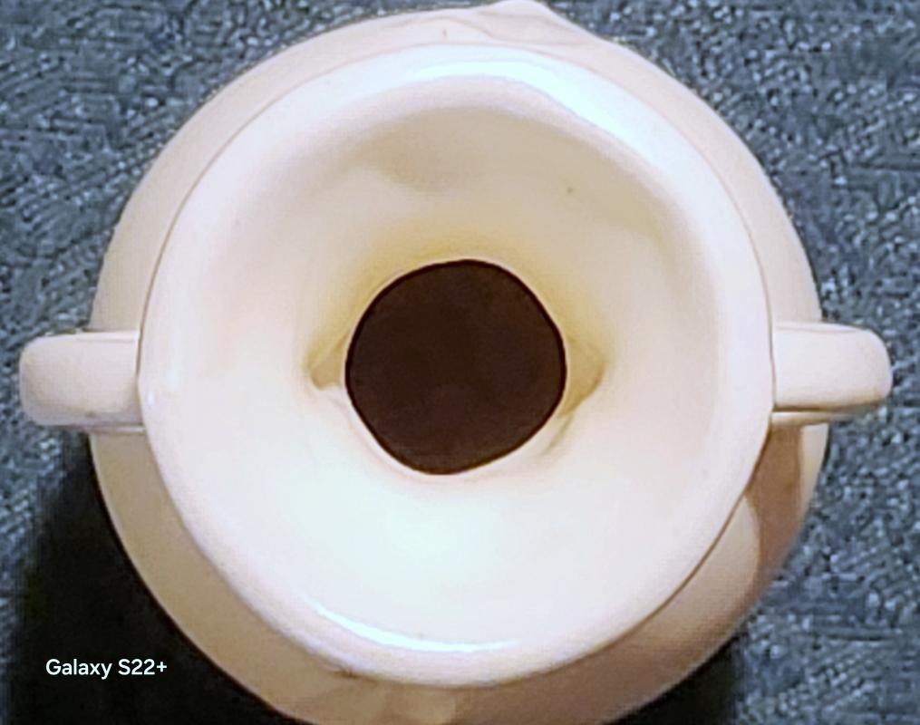 Vintage Shawnee Vase Matte Ivory Embossed Flowers 5.25