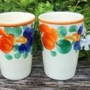 Vintage Czech #10487 Tumbler Set/4 HP Bold MC Floral 4