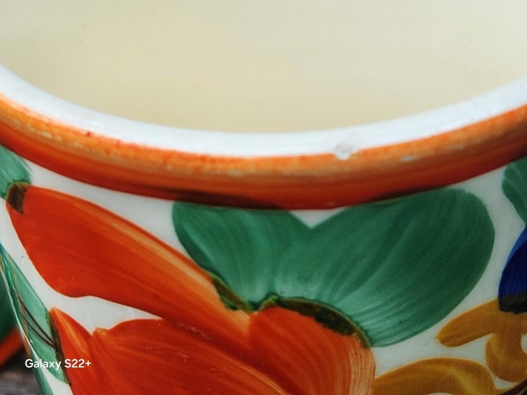 Vintage Czech #10487 Tumbler Set/4 HP Bold MC Floral 4