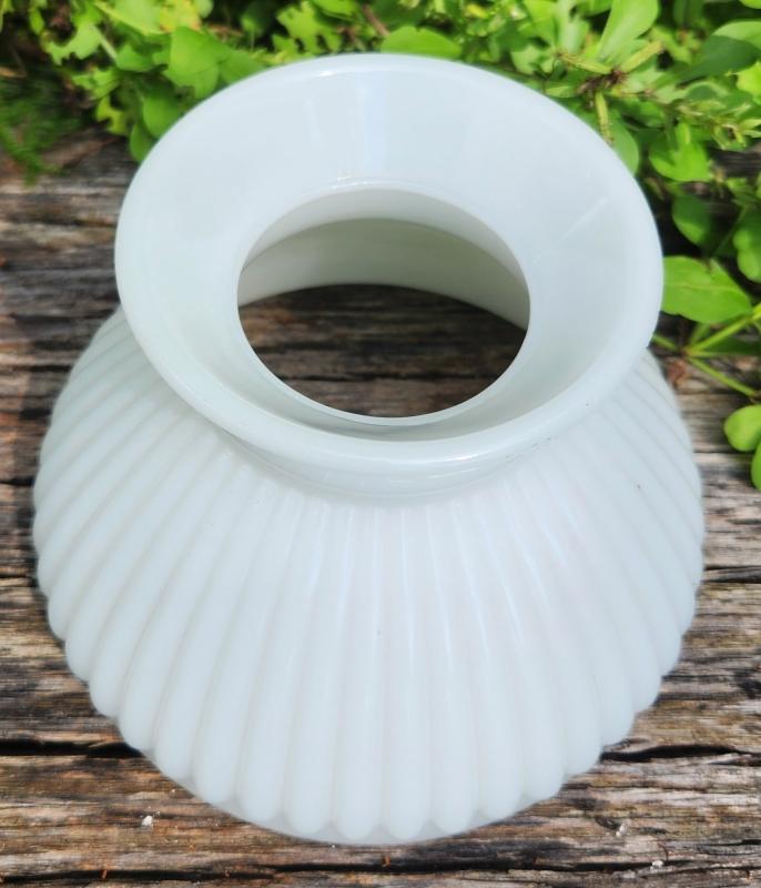 Vintage Student-Style Shade Ribbed White 6