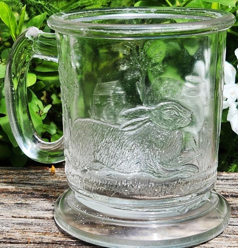 Antique Challinor/Taylor #353 Rabbit/Lamb Child's Mug EAPG 1884-91