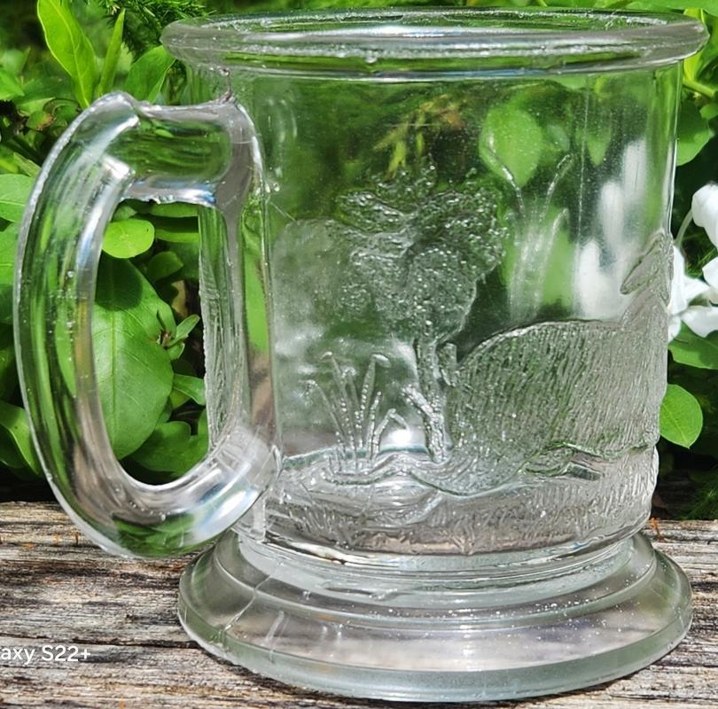 Antique Challinor/Taylor #353 Rabbit/Lamb Child's Mug EAPG 1884-91