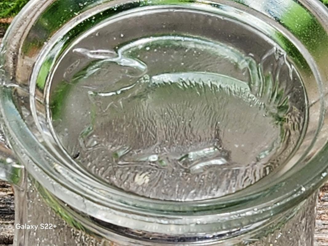 Antique Challinor/Taylor #353 Rabbit/Lamb Child's Mug EAPG 1884-91