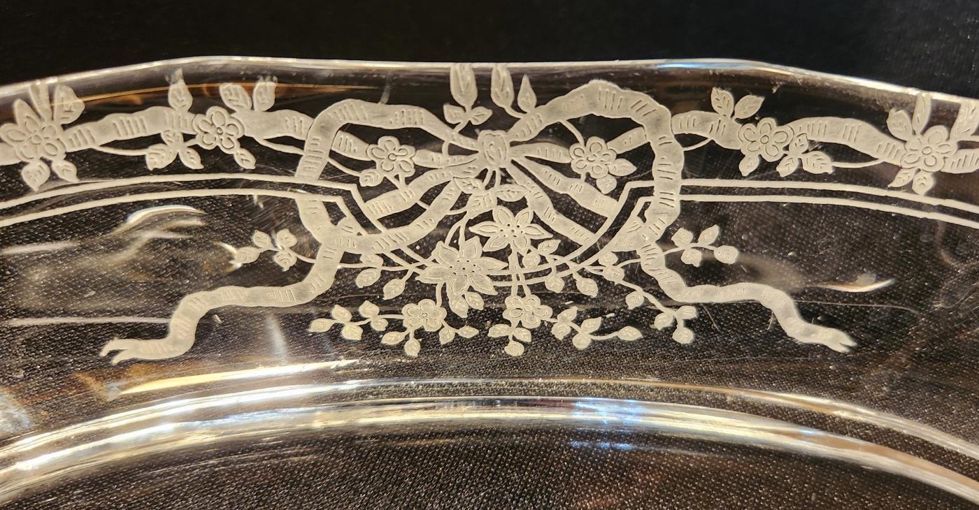 Vintage Fostoria JUNE Celery #2375 Clear Etched 1928+