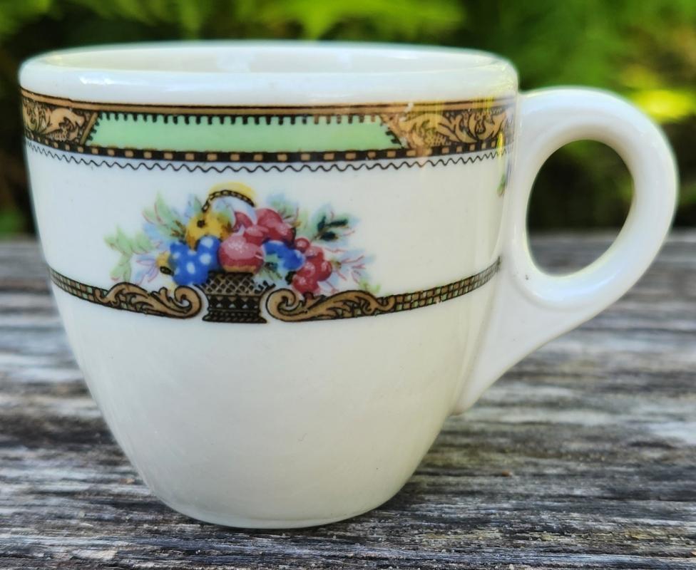 Vintage HOTEL NEW YORKER Demitasse Cup Pair Mayer 1930s