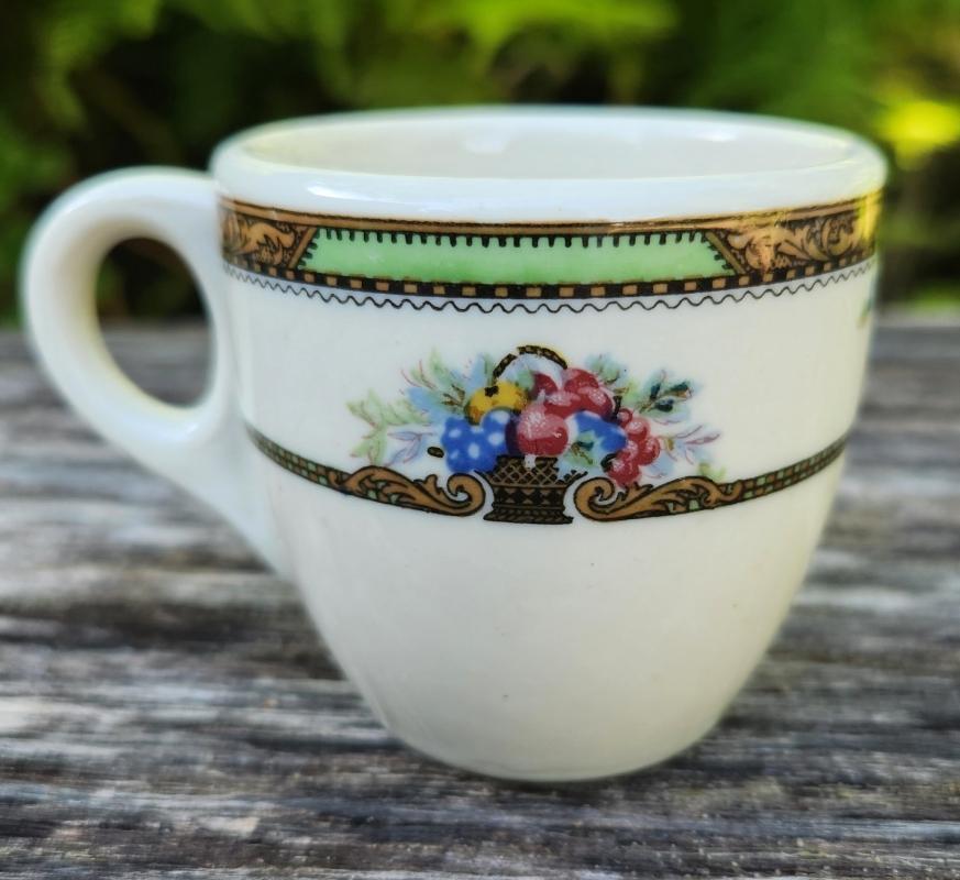 Vintage HOTEL NEW YORKER Demitasse Cup Pair Mayer 1930s