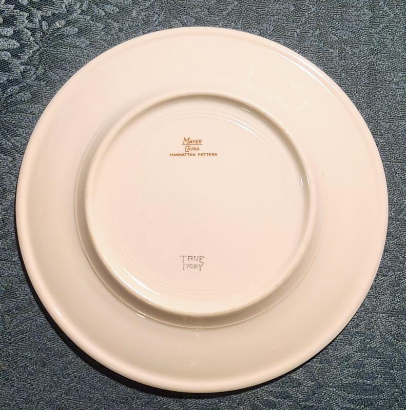 Vintage MANHATTAN Restaurant Plate 8