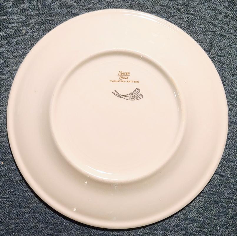 Vintage MANHATTAN Restaurant Plate 8