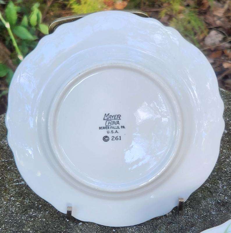 Vintage Mayer MYR76 Fish/Seaweed Restaurant Plate Set/4 1960s