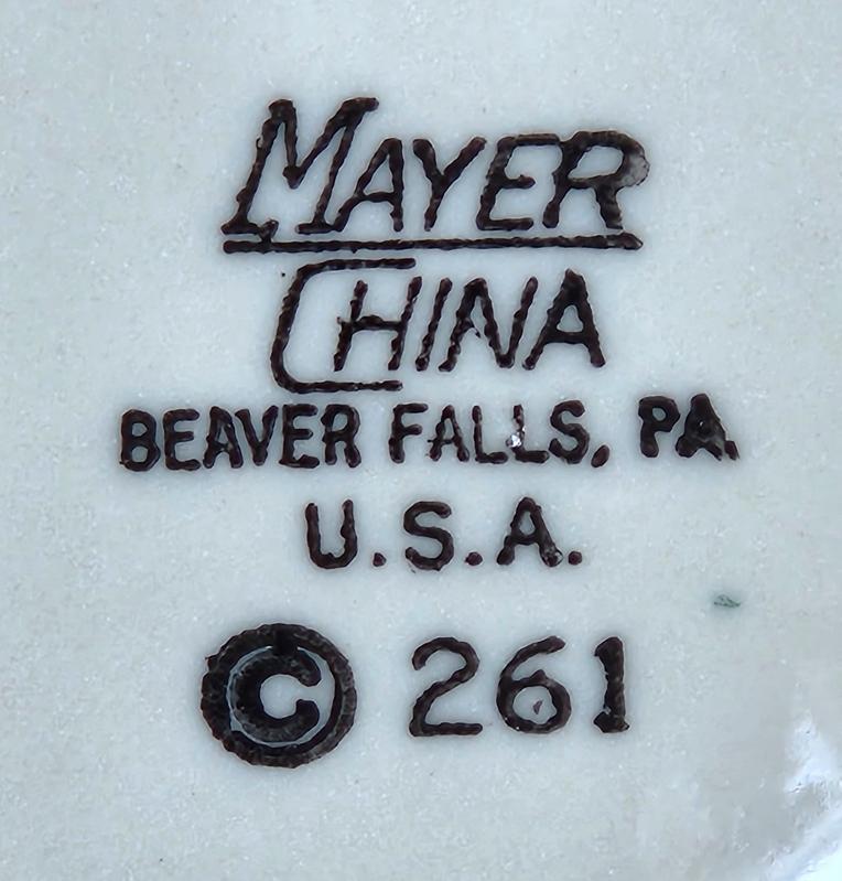 Vintage Mayer MYR76 Fish/Seaweed Restaurant Plate Set/4 1960s