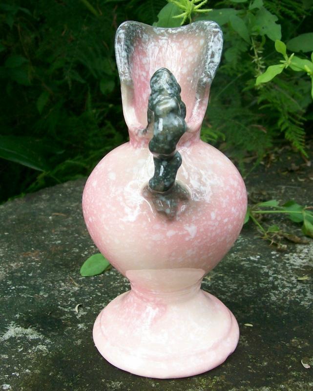 Vintage Hull Royal Woodland Ewer #W6-6 1/2 Pink/White/Gray 1950s