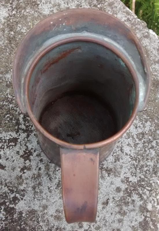 Antique Primitive Copper Measure/Pitcher 1800s 6.5