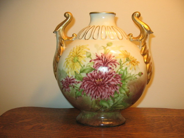 EARLY  ARTIST SIGNED LIMOGES VASE